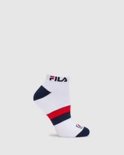Fila Unisex Ped Socks 3pk White