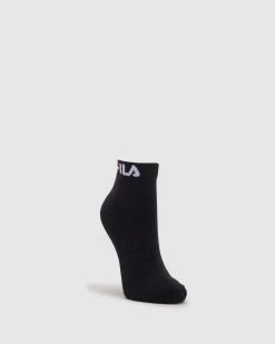 Fila Unisex Ped Socks 3pk -Shoe Promotion 3PKPEDBLK BLK A 3