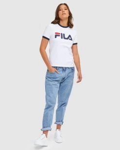 Fila Classic Women's Ringer Tee -Shoe Promotion ACT21371 100 M 10