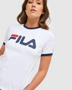 Fila Classic Women's Ringer Tee -Shoe Promotion ACT21371 100 M 9