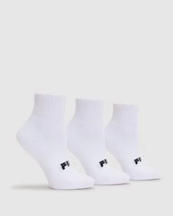 Fila Unisex Youth Qtr Socks 3pk
