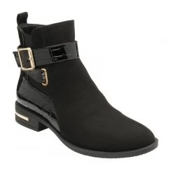 Black & Croc-Print Laurel Ankle Boots | Lotus