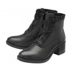 Black Floral-Print Leather Boston Ankle Boots | Lotus -Shoe Promotion black floral print leather boston ankle boots lotus p13358 31933 medium