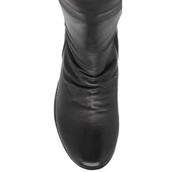 Black Leather Dara Mid-Calf Wedge Boots | Lotus -Shoe Promotion black leather dara mid calf wedge boots lotus p13379 32023 medium