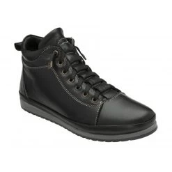 Black Leather Frida Ankle Boots | Lotus