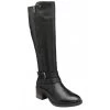 Black Leather Jive Knee High Boots | Lotus 2 Black Leather Jive Knee High Boots | Lotus -Shoe Promotion black leather jive knee high boots lotus p13023 30709 medium