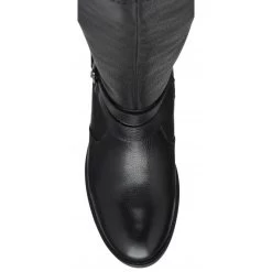 Black Leather Jive Knee High Boots | Lotus -Shoe Promotion black leather jive knee high boots lotus p13023 30712 medium