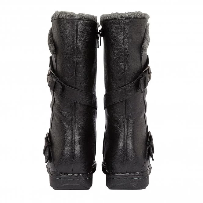 Black Leather Jolanda Mid-Calf Boots | Lotus 5 Black Leather Jolanda Mid-Calf Boots | Lotus - Image 3