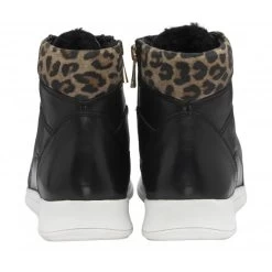 Black Leather & Leopard-Print Saskia High Top Trainers | Stressless By Lotus -Shoe Promotion black leather leopard print saskia high top trainers stressless by lotus p13045 30855 medium