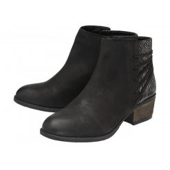 Shoe Promotion -Shoe Promotion black leather snake print etta zip up ankle boots lotus p13359 32097 medium
