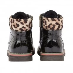 Black & Leopard-Print Naomi Lace-Up Ankle Boots | Lotus -Shoe Promotion black leopard print naomi lace up ankle boots lotus p12667 29166 medium