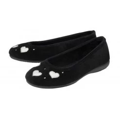 Black Lois Ballerina Slippers | Lotus -Shoe Promotion black lois ballerina slippers lotus p13124 31003 medium