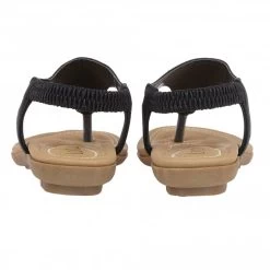 Black Orla Flat Toe-Post Sandals | Lotus -Shoe Promotion black orla flat toe post sandals lotus p12522 28336 medium