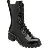 Black Patent Delaney Mid-Calf Boots | Lotus