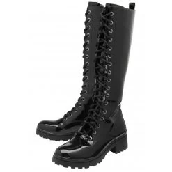 Black Patent Dinah Knee High Boots | Lotus -Shoe Promotion black patent dinah knee high boots lotus p13412 32065 medium