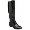 Black Patent Lisa Knee High Boots | Lotus -Shoe Promotion black patent lisa knee high boots lotus p13386 32244 medium