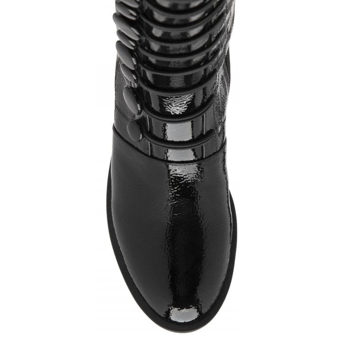 Black Patent Lisa Knee High Boots | Lotus 6 Black Patent Lisa Knee High Boots | Lotus - Image 4