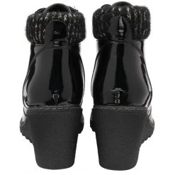 Black Patent Philomena Wedge Ankle Boots | Lotus -Shoe Promotion black patent philomena wedge ankle boots lotus p13565 32538 medium