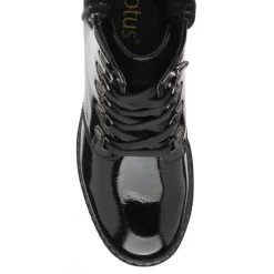 Black Patent Philomena Wedge Ankle Boots | Lotus -Shoe Promotion black patent philomena wedge ankle boots lotus p13565 32539 medium