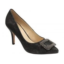 Black Snake-Print Petunia Court Shoes | Lotus