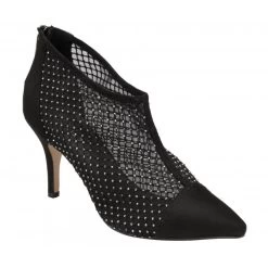 Black Textile Alexandra Shoe-Boots | Lotus
