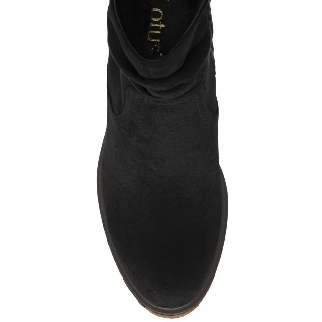 Black Textile Danica Heeled Ankle Boots | Lotus 6 Black Textile Danica Heeled Ankle Boots | Lotus - Image 4