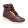 Bordo Leather & Leopard-Print Saskia High Top Trainers | Stressless By Lotus