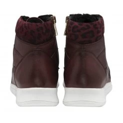 Bordo Leather & Leopard-Print Saskia High Top Trainers | Stressless By Lotus -Shoe Promotion bordo leather leopard print saskia high top trainers stressless by lotus p13104 30863 medium