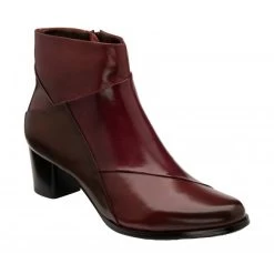 Shoe Promotion 7 Bordo Multi-Leather Booker Heeled Ankle Boots | Lotus