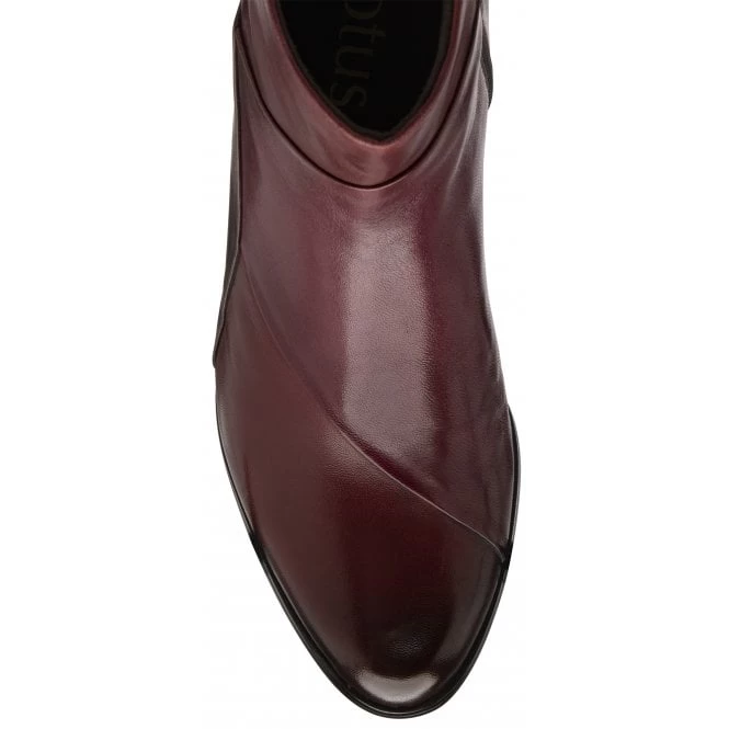 Bordo Multi-Leather Booker Heeled Ankle Boots | Lotus 6 Bordo Multi-Leather Booker Heeled Ankle Boots | Lotus - Image 4