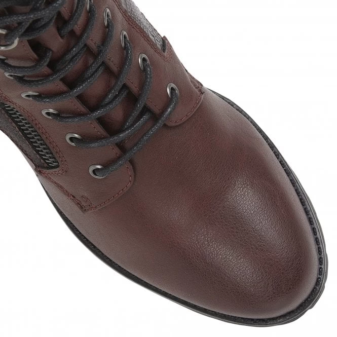 Bordo Nala Heeled Zip-Up Ankle Boots | Lotus Relife 6 Bordo Nala Heeled Zip-Up Ankle Boots | Lotus Relife - Image 4