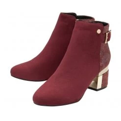 Bordo Textile Cassandra Heeled Ankle Boots | Lotus -Shoe Promotion bordo textile cassandra heeled ankle boots lotus p13444 31953 medium