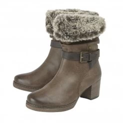 Brown Charmaine Heeled Mid-Calf Boots | Lotus Relife -Shoe Promotion brown charmaine heeled mid calf boots lotus relife p12331 28000 medium