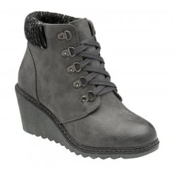 Grey Philomena Wedge Ankle Boots | Lotus