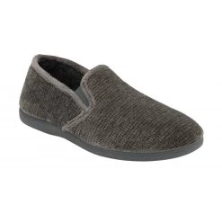 Grey Velour Sheldon Slippers | Lotus