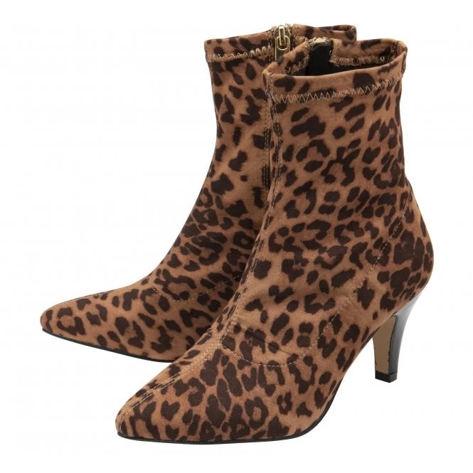Leopard-Print Strech Microfibre Camilla Ankle Boots | Lotus 4 Leopard-Print Strech Microfibre Camilla Ankle Boots | Lotus - Image 2