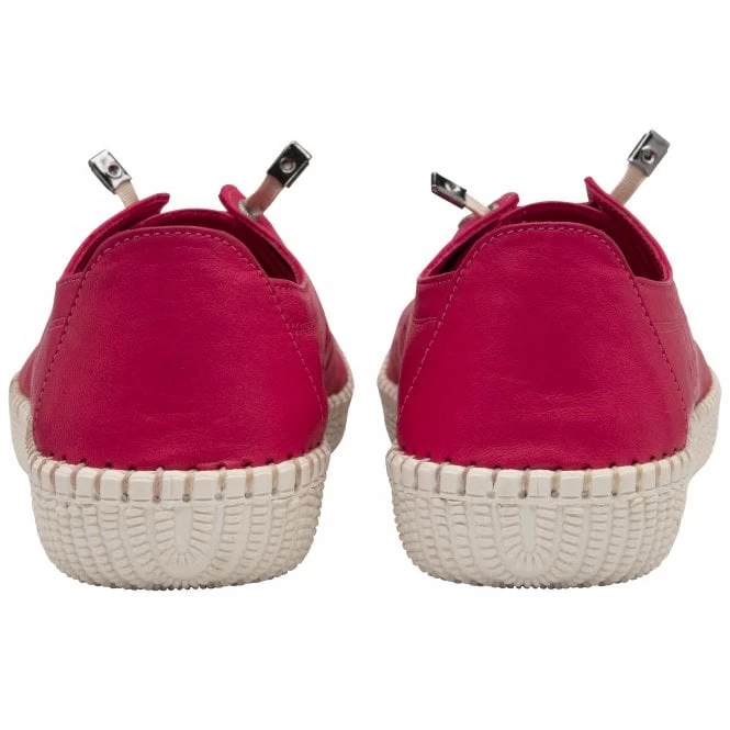 Magenta Leather Kamari Casual Shoes | Lotus 5 Magenta Leather Kamari Casual Shoes | Lotus - Image 3