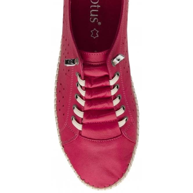 Magenta Leather Kamari Casual Shoes | Lotus 6 Magenta Leather Kamari Casual Shoes | Lotus - Image 4