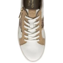 Natural & Leopard-Print Leather Sahara Zip-Up Trainers | Stressless By Lotus -Shoe Promotion natural leopard print leather sahara zip up trainers stressless by lotus p13762 33204 medium