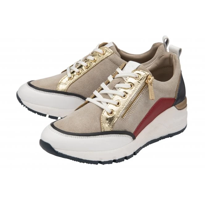 Natural Multi-Leather Sanford Casual Trainers | Stressless By Lotus 4 Natural Multi-Leather Sanford Casual Trainers | Stressless By Lotus - Image 2