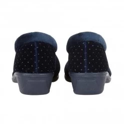Navy Beverley Velour Slippers | Lotus -Shoe Promotion navy beverley velour slippers lotus p12848 29378 medium