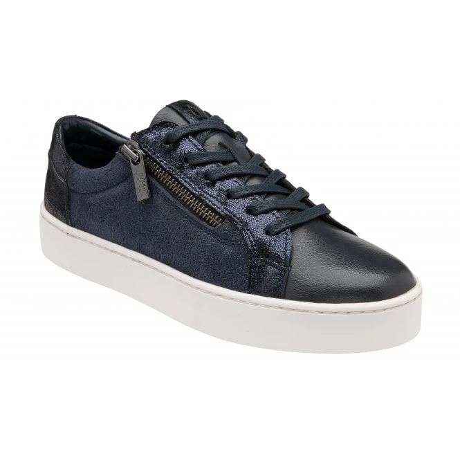 Navy Leather & Snake-Print Sky Casual Trainers | Stressless By Lotus 3 Navy Leather & Snake-Print Sky Casual Trainers | Stressless By Lotus