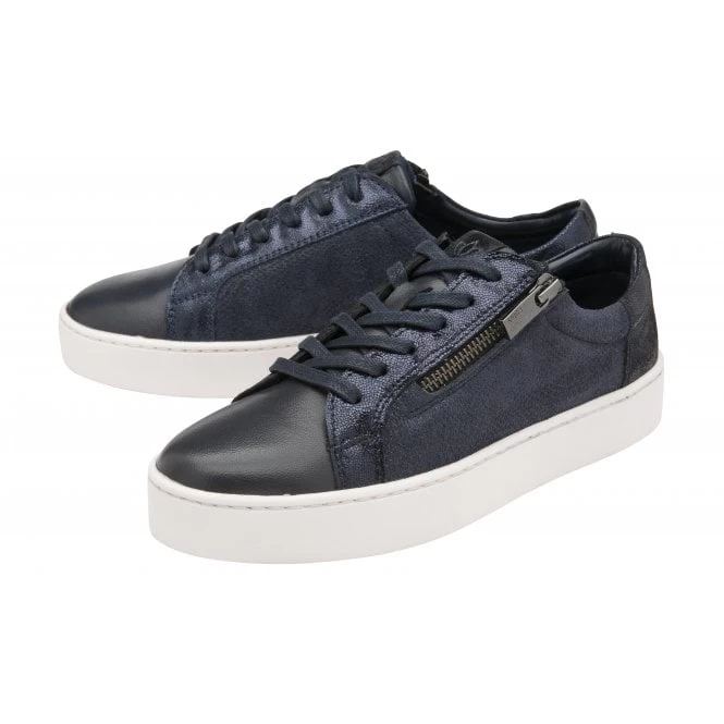 Navy Leather & Snake-Print Sky Casual Trainers | Stressless By Lotus 4 Navy Leather & Snake-Print Sky Casual Trainers | Stressless By Lotus - Image 2