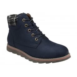 Shoe Promotion 5 Navy Textile Cedar Ankle Boots | Lotus