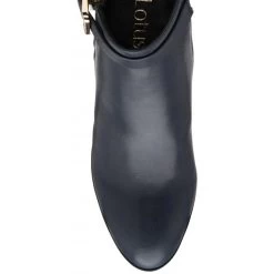 Navy Textile & Leopard-Print Monica Heeled Ankle Boots | Lotus -Shoe Promotion navy textile leopard print monica heeled ankle boots lotus p13480 32291 medium