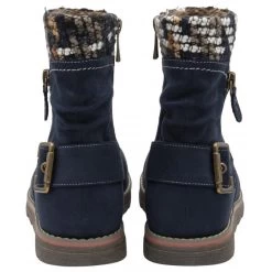 Navy Textile Sandy Zip-Up Ankle Boots | Lotus -Shoe Promotion navy textile sandy zip up ankle boots lotus p13421 32362 medium