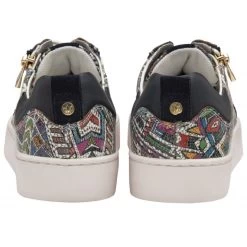 Navy & Tribal-Print Leather Serene Casual Trainers | Stressless By Lotus -Shoe Promotion navy tribal print leather serene casual trainers stressless by lotus p13729 33083 medium