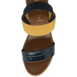 Navy & Yellow Rosatta Wedge Sandals | Lotus -Shoe Promotion navy yellow rosatta wedge sandals lotus p13169 31464 medium