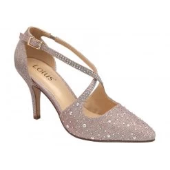 Pink & Diamante Panache Court Shoes | Lotus