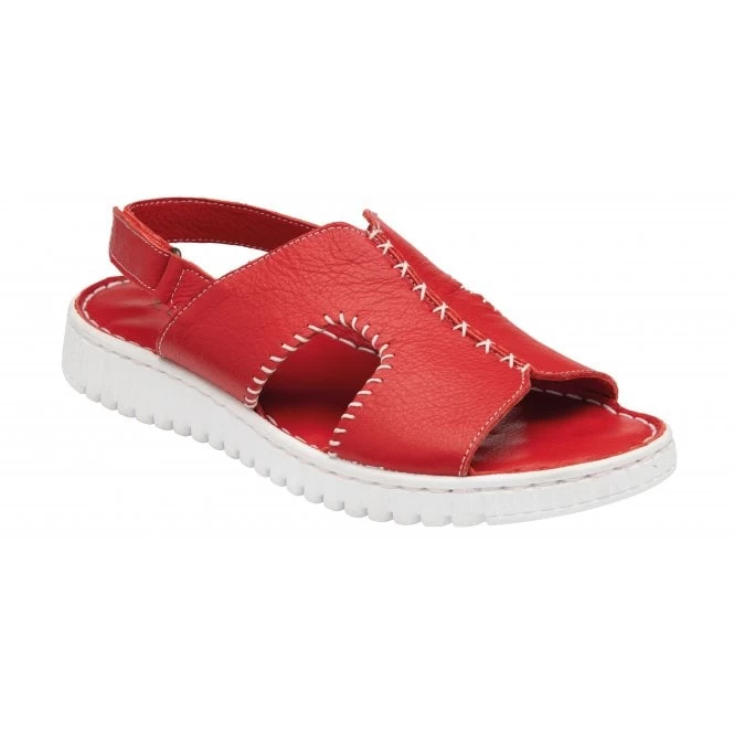Red Leather Astrid Slingback Sandals | Lotus 3 Red Leather Astrid Slingback Sandals | Lotus